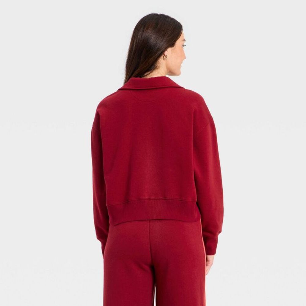Universal Thread - Women's Pullover Sweatshirt - Universal Thread Mar Maroon - Picture 2 of 3